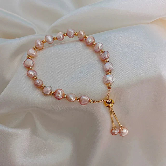 Vintage Rosa Perlenarmband