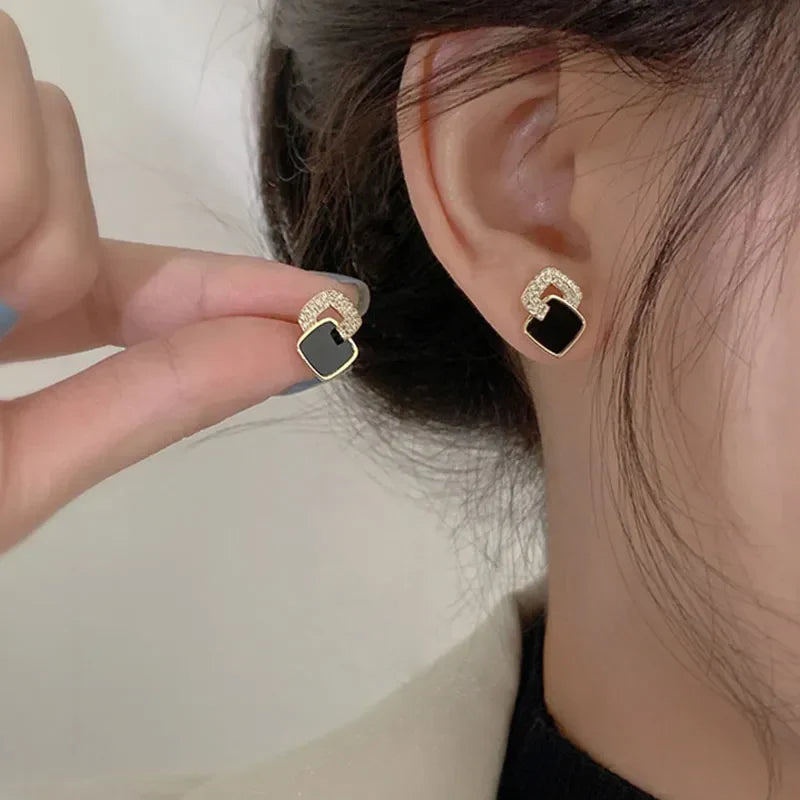 Vintage Onyx Ohrringe
