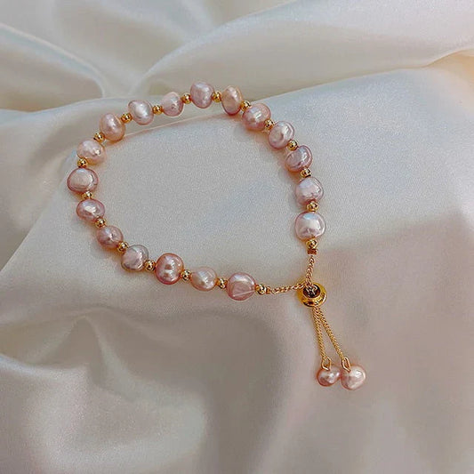 Vintage Rosa Perlenarmband