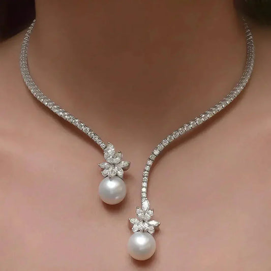 Elegante glänzende Sterling Halskette